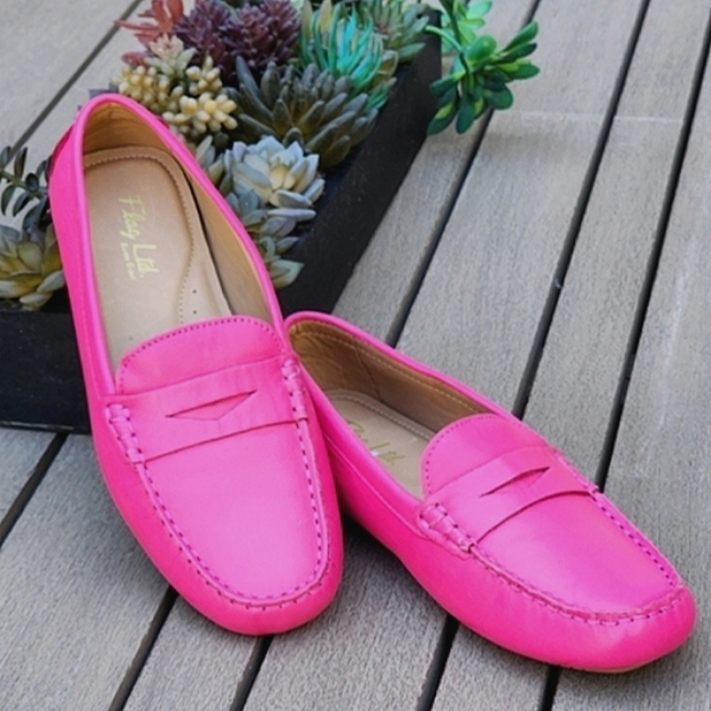 FLAG LTD Napa Glove Leather Penny Loafer Driving Moccasins